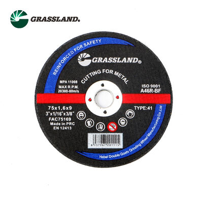 Abrasive Metal Cutting Discs 75mm Diameter 1.6mm Thickness Resin Bonded with Reinforced Fiberglass for Quick Metal Cutting