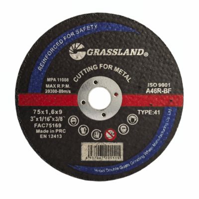 3-calowe dyski szlifujące metali do cięć prostych i bez szpików 75 mm x 1,6 mm x 9 mm ciągłe ostrze koła twarde tlenek aluminium ścierający 80 m/s