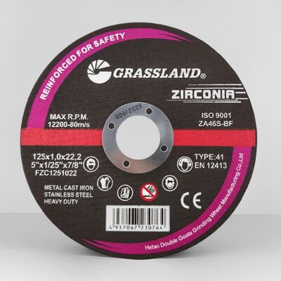 Zirkonia tarczowa 125 mm 5 cali z żywicą złożona Cienkie koło do cięcia