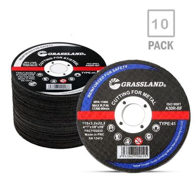GRASSLAND  Żywiczne tarcze ścierne do cięcia metalu ze stali nierdzewnej 115 X 3.2 X 22.2 do szlifierki kątowej