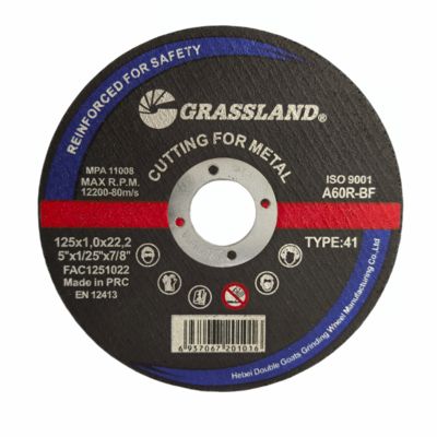 GRASSLAND Tarcze szlifierskie do metalu 125mm X 1mm X 22.2mm do precyzyjnego cięcia bez wibracji